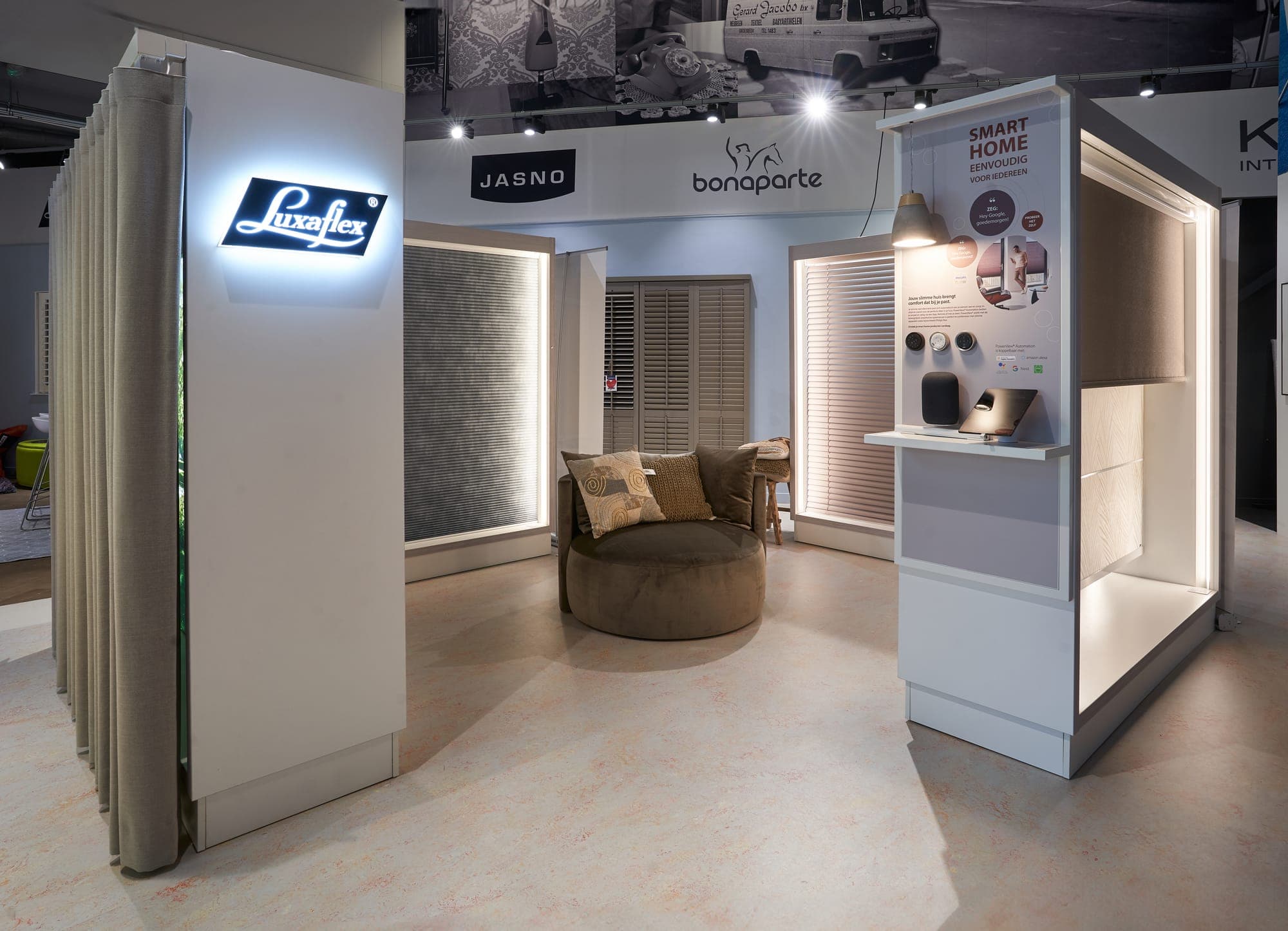 Luxaflex Experience Center in de showroom van Jacobs
